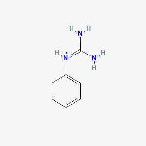 molecular formula C7H10N3+ B1229882 Phenylguanidinium 