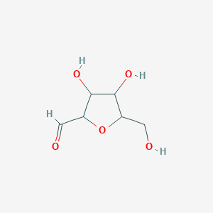 molecular formula C6H10O5 B1229886 3,4-Dihydroxy-5-(hydroxymethyl)oxolane-2-carbaldehyde 