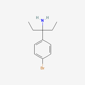 molecular formula C11H16BrN B12298863 3-(4-Bromophenyl)pentan-3-amine 