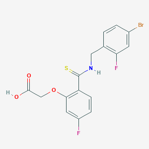 molecular formula C16H12BrF2NO3S B1229887 Idd594 