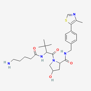 (2R,4S)-1-[(2S)-2-(5-aminopentanoylamino)-3,3-dimethyl-butanoyl]-4-hydroxy-N-[[4-(4-methylthiazol-5-yl)phenyl]methyl]pyrrolidine-2-carboxamide