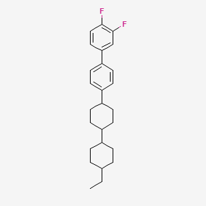 molecular formula C26H32F2 B12298899 Rel-4'-((1r,1'r,4R,4'R)-4'-ethyl-[1,1'-bi(cyclohexan)]-4-yl)-3,4-difluoro-1,1'-biphenyl 