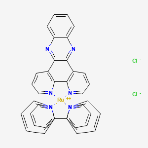 molecular formula C38H26Cl2N8Ru B12298911 2-pyridin-2-ylpyridine;quinoxalino[2,3-f][1,10]phenanthroline;ruthenium(2+);dichloride 