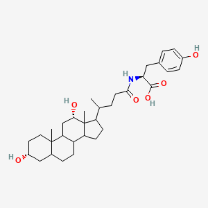 molecular formula C33H49NO6 B1229892 (2S)-2-[4-[(3R,12S)-3,12-dihydroxy-10,13-dimethyl-2,3,4,5,6,7,8,9,11,12,14,15,16,17-tetradecahydro-1H-cyclopenta[a]phenanthren-17-yl]pentanoylamino]-3-(4-hydroxyphenyl)propanoic acid 