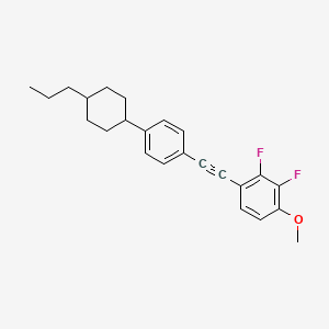 molecular formula C24H26F2O B12298971 2,3-Difluoro-1-methoxy-4-((4-(trans-4-propylcyclohexyl)phenyl)ethynyl)benzene 