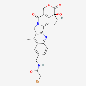 molecular formula C24H22BrN3O5 B1229899 7-Methyl-10-bromoacetamidomethylcamptothecin CAS No. 131206-46-7