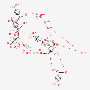 molecular formula C48H28O36Ti8 B12299038 Oxygen(2-);terephthalate;titanium(4+);tetrahydroxide 