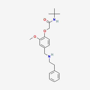 molecular formula C22H30N2O3 B1229904 N-叔丁基-2-[2-甲氧基-4-[(2-苯乙基氨基)甲基]苯氧基]乙酰胺 