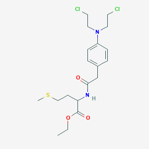 molecular formula C19H28Cl2N2O3S B12299070 N-[[4-[Bis(2-chloroethyl)amino]phenyl]acetyl]-L-methionine ethyl ester 