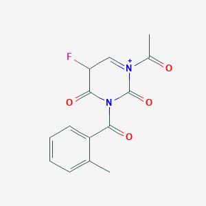 1-acetyl-5-fluoro-3-(2-methylbenzoyl)-5H-pyrimidin-1-ium-2,4-dione