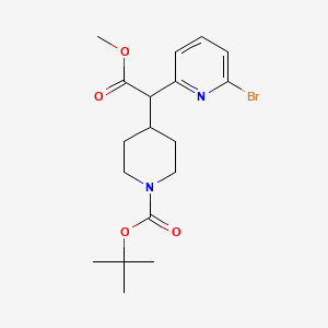 Tert-butyl 4-(1-(6-bromopyridin-2-yl)-2-methoxy-2-oxoethyl)piperidine-1-carboxylate