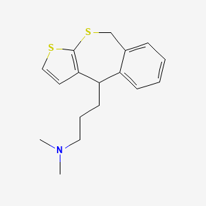 molecular formula C17H21NS2 B1229910 3-(5,10-dihydrothieno[2,3-c][2]benzothiepin-10-yl)-N,N-dimethylpropan-1-amine 