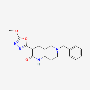 6-Benzyl-3-(5-methoxy-1,3,4-oxadiazol-2-yl)-1,3,4,4a,5,7,8,8a-octahydro-1,6-naphthyridin-2-one