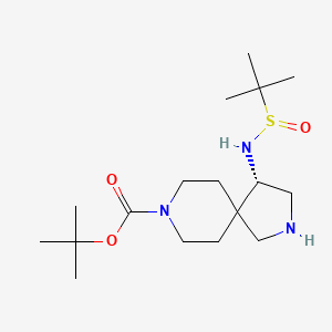 tert-Butyl (4S)-4-((tert-butylsulfinyl)amino)-2,8-diazaspiro[4.5]decane-8-carboxylate