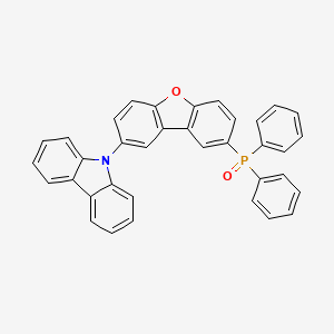 molecular formula C36H24NO2P B12299116 (8-(9H-Carbazol-9-yl)dibenzo[b,d]furan-2-yl)diphenylphosphine oxide 