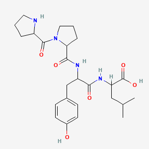 (2S)-2-[[(2S)-3-(4-hydroxyphenyl)-2-[[(2S)-1-[(2S)-pyrrolidine-2-carbonyl]pyrrolidine-2-carbonyl]amino]propanoyl]amino]-4-methylpentanoic acid