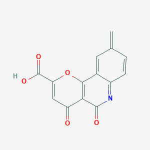 molecular formula C14H7NO5 B12299129 9-Methylidene-4,5-dioxopyrano[3,2-c]quinoline-2-carboxylic acid 