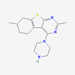 2,7-Dimethyl-4-(piperazin-1-yl)-5,6,7,8-tetrahydrobenzo[4,5]thieno[2,3-d]pyrimidine