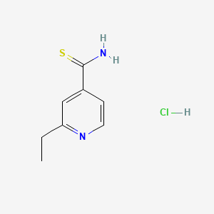 molecular formula C8H11ClN2S B12299136 2-Ethylthioisonicotinamide monohydrochloride CAS No. 3684-73-9