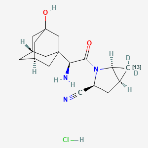 molecular formula C18H26ClN3O2 B12299172 Saxagliptin-13C-d2 (hydrochloride) 