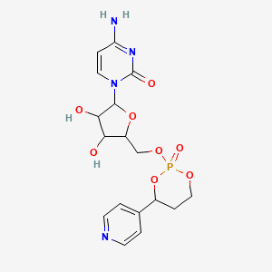 4-Amino-1-[3,4-dihydroxy-5-[(2-oxo-4-pyridin-4-yl-1,3,2lambda5-dioxaphosphinan-2-yl)oxymethyl]oxolan-2-yl]pyrimidin-2-one