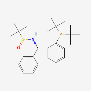 molecular formula C25H38NOPS B12299199 N-[(S)-(2-ditert-butylphosphanylphenyl)-phenylmethyl]-2-methylpropane-2-sulfinamide 