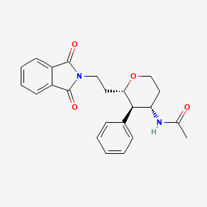 rac-N-((2R,3S,4R)-2-(2-(1,3-dioxoisoindolin-2-yl)ethyl)-3-phenyltetrahydro-2H-pyran-4-yl)acetamide