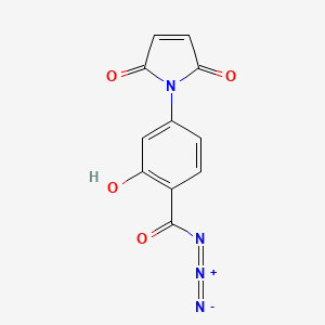 molecular formula C11H6N4O4 B1229925 N-(4-Azidocarbonyl-3-hydroxyphenyl)maleimide CAS No. 58174-48-4