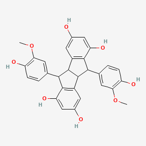 5,10-Bis(4-hydroxy-3-methoxyphenyl)-4b,5,9b,10-tetrahydroindeno[2,1-a]indene-1,3,6,8-tetrol