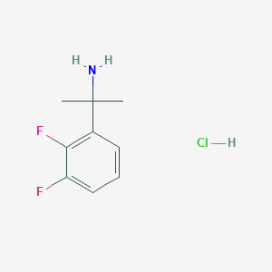 molecular formula C9H12ClF2N B12299335 2-(23-Difluorophenyl)propan-2-amine hydrochloride 