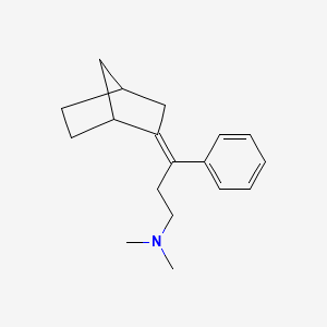 molecular formula C18H25N B12299337 (3E)-3-(2-bicyclo[2.2.1]heptanylidene)-N,N-dimethyl-3-phenylpropan-1-amine 