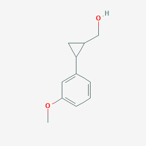 molecular formula C11H14O2 B12299345 trans-2-(3-Methoxyphenyl)cyclopropylmethanol 