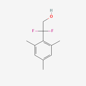 molecular formula C11H14F2O B12299361 2,2-Difluoro-2-mesitylethan-1-ol 