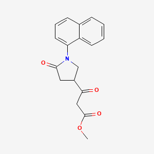 Methyl 3-(1-(naphthalen-1-yl)-5-oxopyrrolidin-3-yl)-3-oxopropanoate