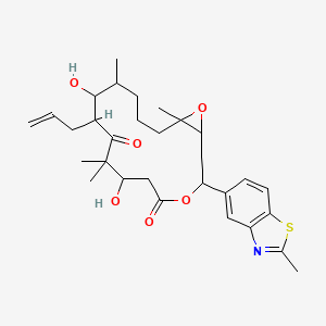 molecular formula C30H41NO6S B12299414 7,11-Dihydroxy-8,8,12,16-tetramethyl-3-(2-methyl-1,3-benzothiazol-5-yl)-10-prop-2-enyl-4,17-dioxabicyclo[14.1.0]heptadecane-5,9-dione 