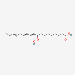 molecular formula C18H30O4 B1229944 (9S)-9-hydroperoxyoctadeca-10,12,15-trienoic acid 