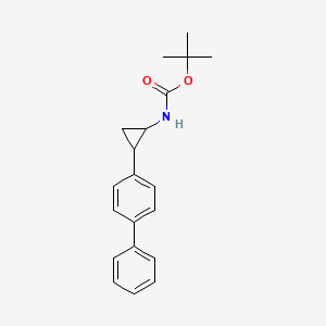 molecular formula C20H23NO2 B12299459 Tert-butyl (trans-2-([11'-biphenyl]-4-yl)cyclopropyl)carbamate 