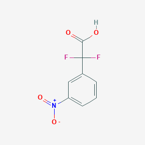 molecular formula C8H5F2NO4 B12299483 2,2-Difluoro-2-(3-nitrophenyl)acetic acid 