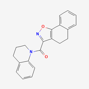 molecular formula C21H18N2O2 B1229949 4,5-dihydrobenzo[g][1,2]benzoxazol-3-yl(3,4-dihydro-2H-quinolin-1-yl)methanone 