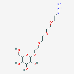 molecular formula C14H27N3O9 B12299494 Azido-PEG4-alpha-D- 