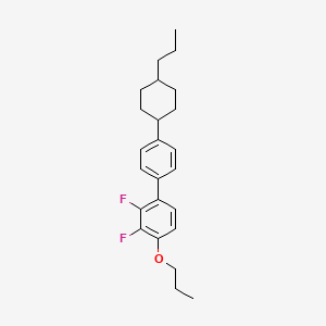 molecular formula C24H30F2O B12299553 2,3-Difluoro-4-propoxy-4'-(trans-4-propylcyclohexyl)-1,1'-biphenyl 