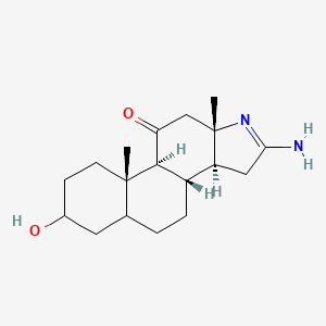 (3aS,3bS,9aS,9bS,11aS)-2-amino-7-hydroxy-9a,11a-dimethyl-3,3a,3b,4,5,5a,6,7,8,9,9b,11-dodecahydronaphtho[2,1-e]indol-10-one