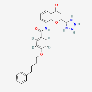 2,3,5,6-tetradeuterio-N-[4-oxo-2-(tetrazolidin-5-yl)chromen-8-yl]-4-(4-phenylbutoxy)benzamide