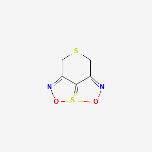 molecular formula C5H4N2O2S2 B1229974 1,7-Dioxa-2,6-diaza-4,7a-dithia-3H,5H-benzo(cd)pentalene CAS No. 85579-17-5