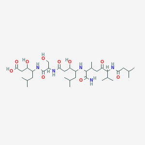 molecular formula C34H63N5O10 B12299766 Hydroxypepstatin 