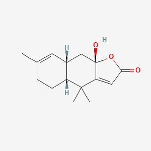 molecular formula C15H20O3 B12299777 (4Ar,8as,9as)-9a-hydroxy-4,4,7-trimethyl-4a,5,6,8a,9,9a-hexahydronaphtho[2,3-b]furan-2(4h)-one CAS No. 89837-72-9