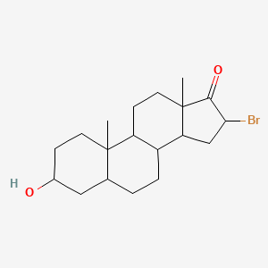 molecular formula C19H29BrO2 B12299802 16-Bromo-3-hydroxy-10,13-dimethyl-1,2,3,4,5,6,7,8,9,11,12,14,15,16-tetradecahydrocyclopenta[a]phenanthren-17-one 