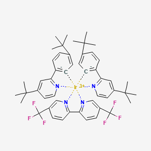 4-tert-butyl-2-(4-tert-butylbenzene-6-id-1-yl)pyridine;iridium(3+);5-(trifluoromethyl)-2-[5-(trifluoromethyl)pyridin-2-yl]pyridine