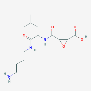 3-[[1-(4-Aminobutylamino)-4-methyl-1-oxopentan-2-yl]carbamoyl]oxirane-2-carboxylic acid