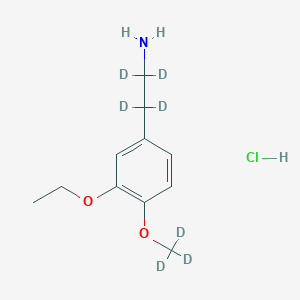 molecular formula C11H18ClNO2 B12299856 2-(3-Ethoxy-4-methoxy-D3-phenyl)ethyl-1,1,2,2-D4-amine hcl 